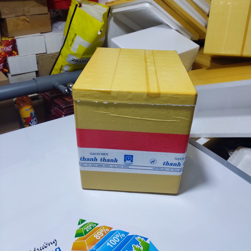 Thùng xốp giữ nhiệt 31x22x25 cm đa năng đựng đá hải sản hoa quả đựng đồ trồng cây nuôi cá [hộp xốp] - dagelDuongTri.Com