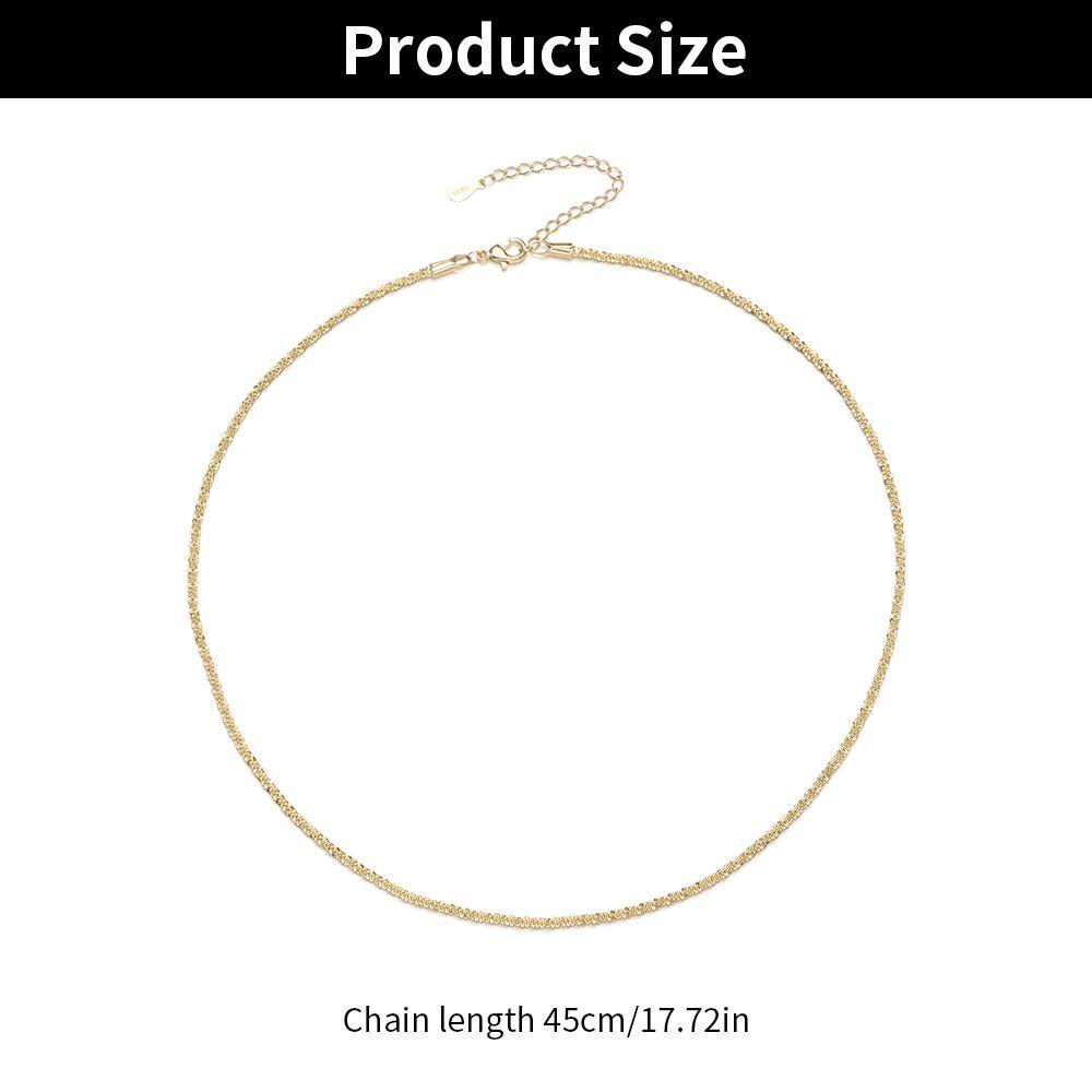ROSE Dây Chuyền Lấp Lánh Đơn Giản Thời Trang Cho Nữ