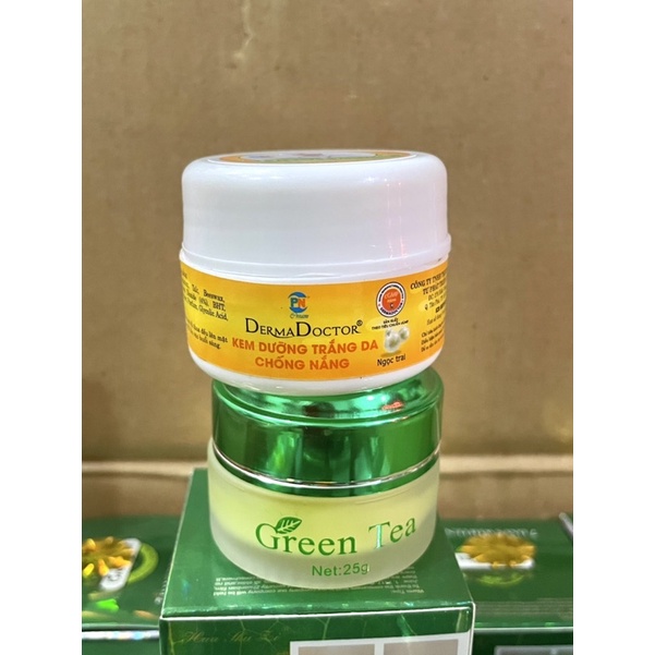 Bộ kem ngày và đêm Derma Doctor và trà xanh loại 1