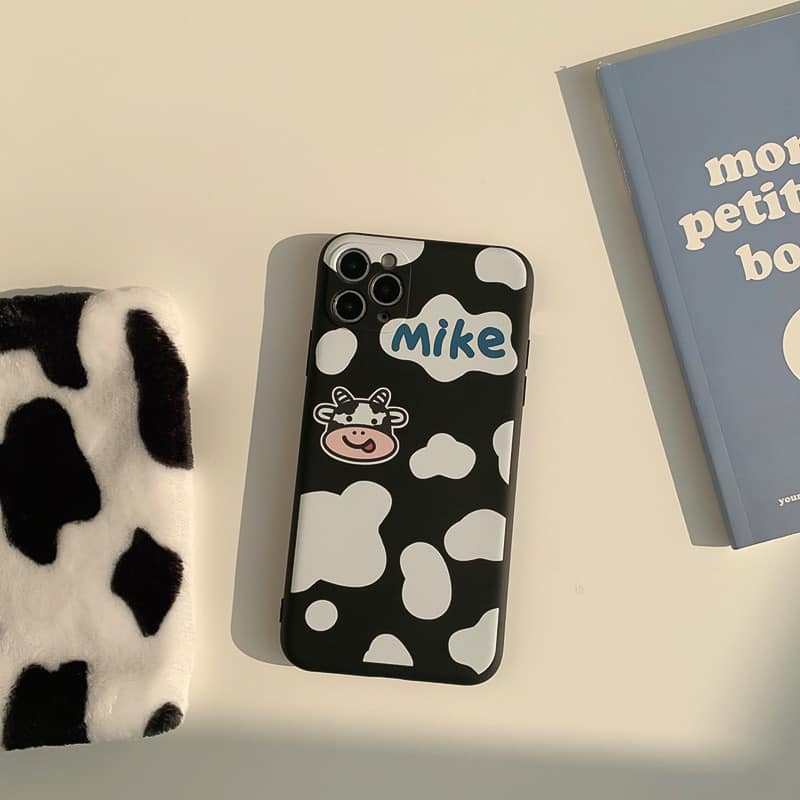 Ốp Lưng Điện Thoại Nhựa Mềm Bò Sữa Mike - CAS2156