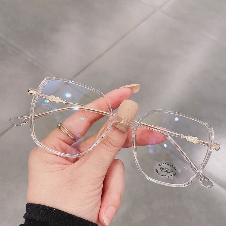 Mắt kính VIENDO gọng vuông tròng đổi màu chống ánh sáng xanh chống tia UV phong cách Hàn Quốc thời trang cho nam nữ