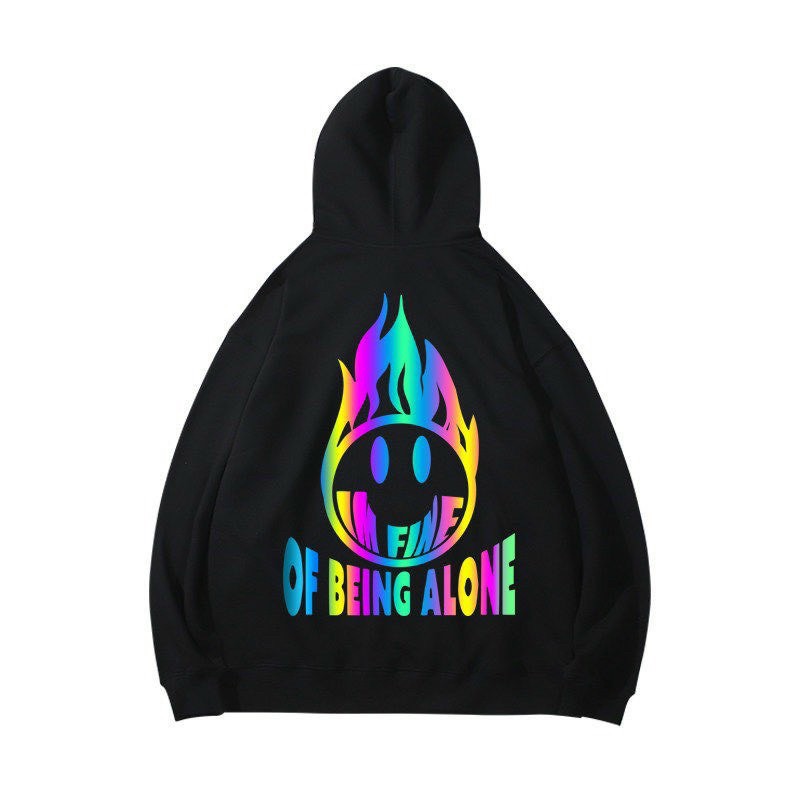 Áo Hoodie Nỉ Nam Nữ From Rộng Unisex In Dạ Quang Phát Sáng Cực Hot Chất Nỉ Ngoại Dày Dặn (imfine)