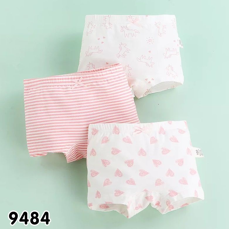 (Link 2) Set 3 quần chip đùi bé gái Bigbaby nhiều mẫu dễ thương cho bé 12-40KG