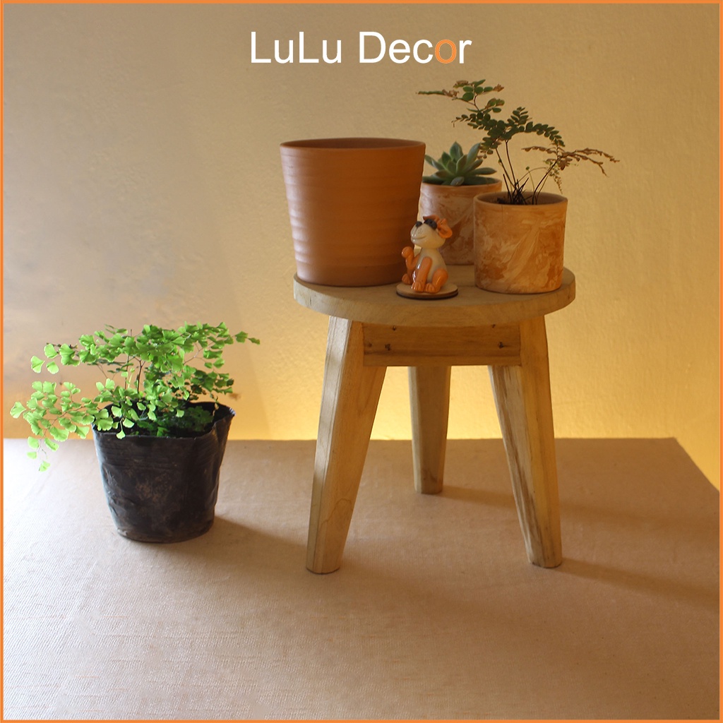 Ghế Đôn, Ghế Đẩu Gỗ Keo 25x25cm, Ngồi Hoặc Làm Kệ Để Đồ, Kệ Trang Trí Decor | BigBuy360 - bigbuy360.vn