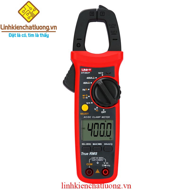 UT203+ Ampe kìm điện tử Uni-Trend đo dòng AC, DC, tần số 400A