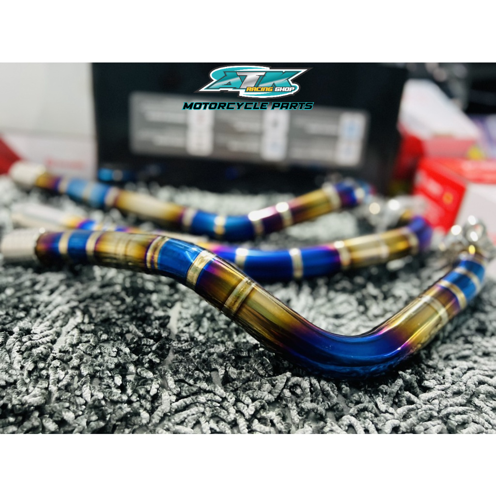 Cổ Pô Titanium 100% xịn hàng gia công gắn Pô zin gắn cho các loại xe Exciter 150. Ex 10, Ex135, Exciter 155 Vario Wave