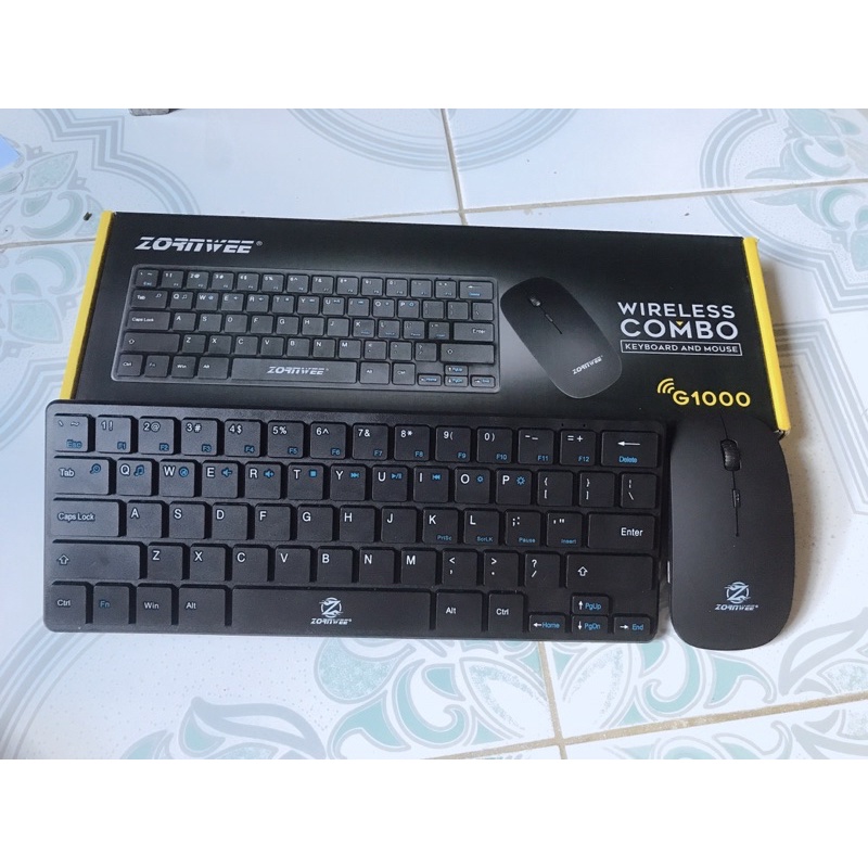 Bộ Phím Chuột Không Dây G1000 Tặng Kèm Pin Thiết Kế Nhỏ Gọn Chất Lượng