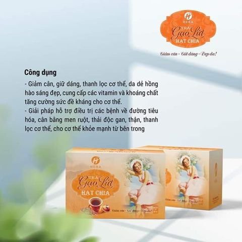 [CHÍNH HÃNG] TRÀ GẠO LỨT HẠT CHIA HERA_LÀN GIÓ MỚI TRONG THỰC ĐƠN GIẢM CÂN CỦA PHỤ NỮ. HỘP 14 GÓI | BigBuy360 - bigbuy360.vn