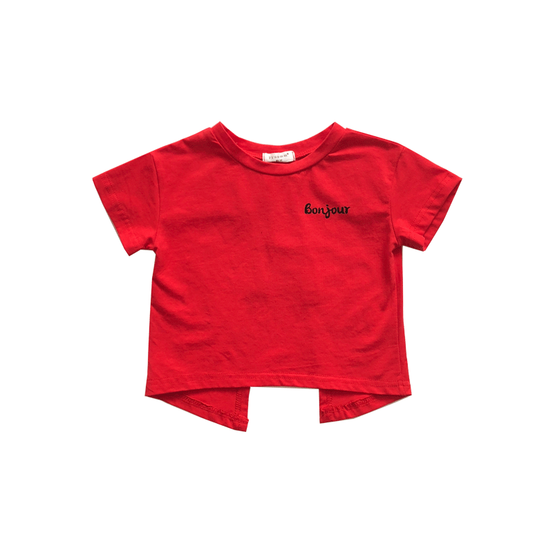 Áo thun dáng rộng màu trơn phong cách Hàn Quốc thời trang cho bé gái