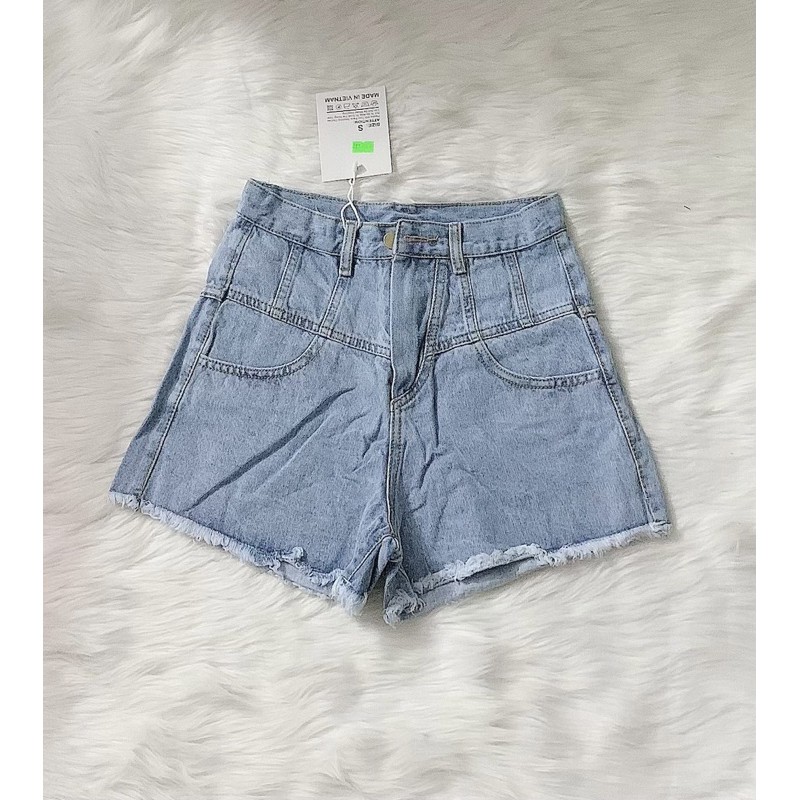 Quần short jeans ống rộng