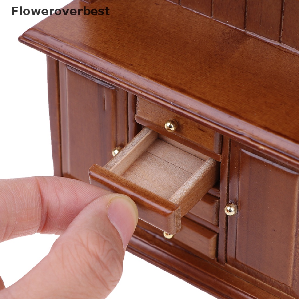 Mô hình tủ gỗ đa năng tỉ lệ 1/12 trang trí nhà búp bê