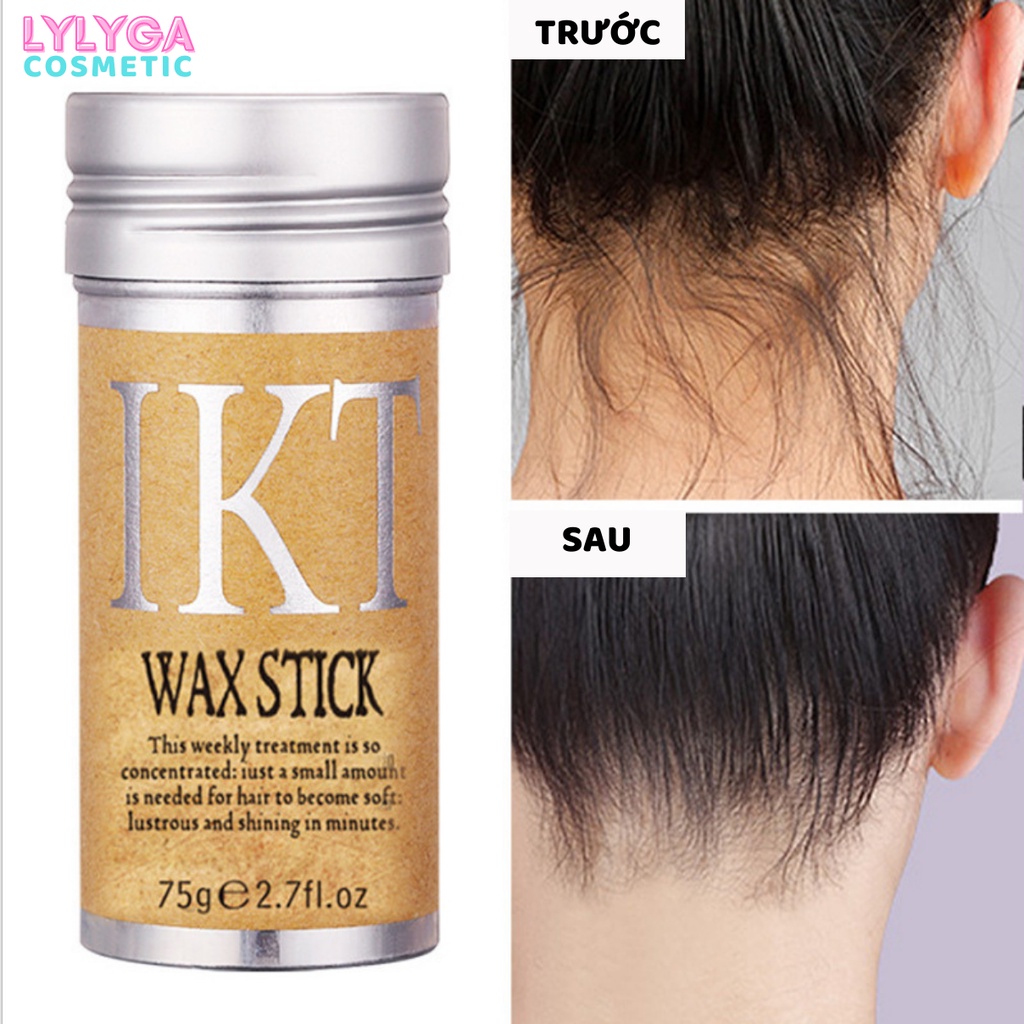 Sáp vuốt tóc Nữ IKT Wax Stick 75g dạng thỏi giữ nếp tóc con keo tạo kiểu tóc nữ tóc trẻ em mềm và dưỡng ẩm SA04