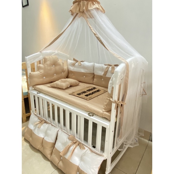 QUÂY GA HANDMADE SIÊU XINH  CÓ KHÓA THÁO VỎ GIẶT RIÊNG  -ẢNH THẬT 100%-giá tận kho sỉ_hàng đẹp loại 1- TẶNG THÊU TÊN BÉ