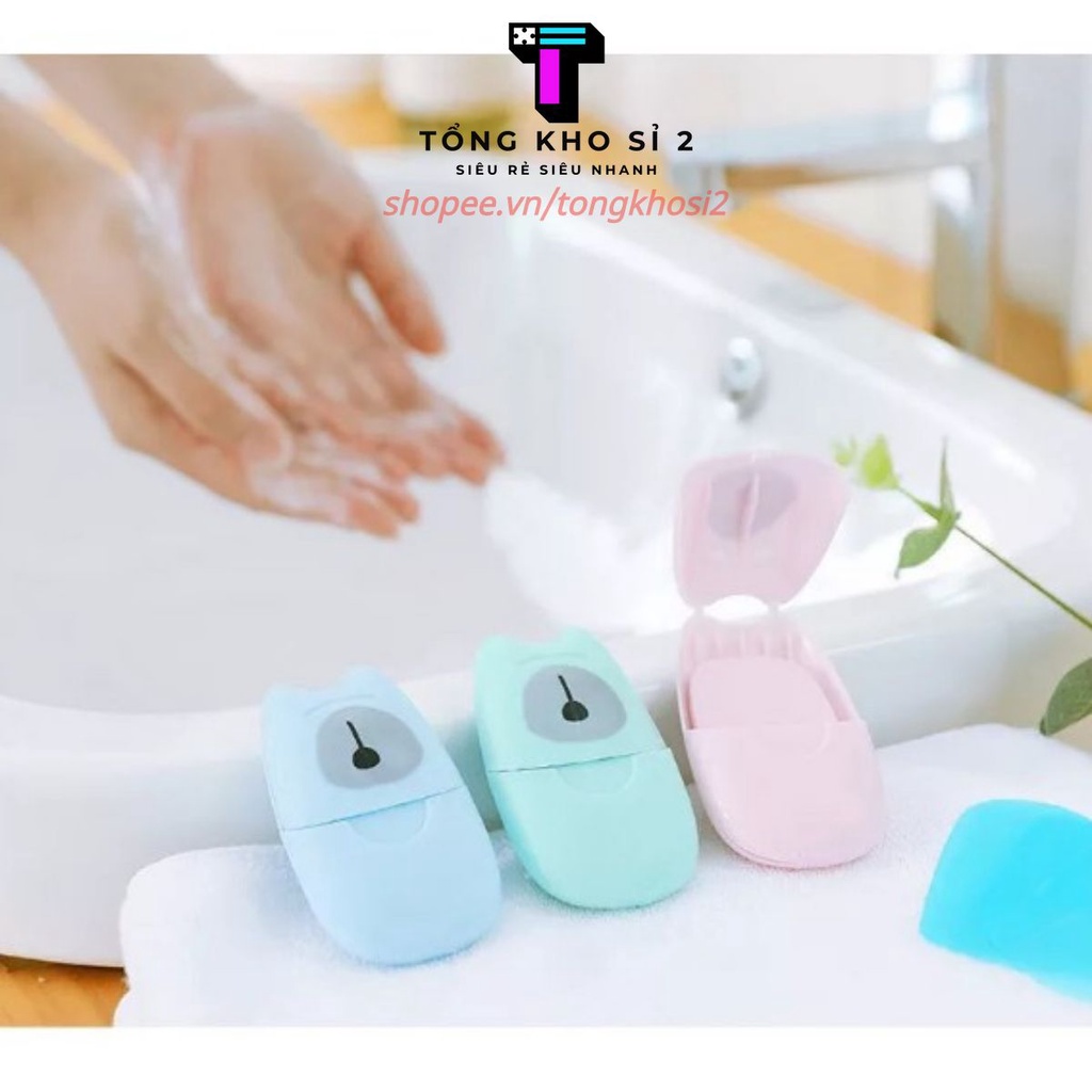 PVN8178 Hộp 36 miếng xà phòng, xà bông giấy, dùng rửa tay một lần, thuận tiện đem theo bên mình T2