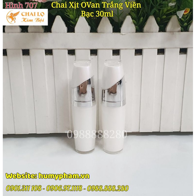 Chai lọ chiết mỹ phẩm - Chai Xịt Cao Cấp OVan Trắng 30ml