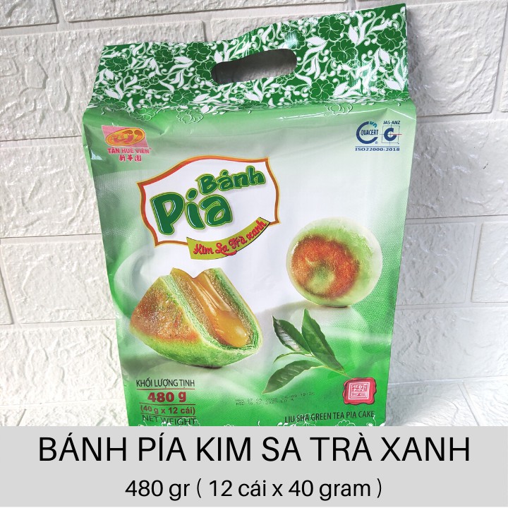 Bánh pía kim sa trà xanh Tân Huê Viên 480g