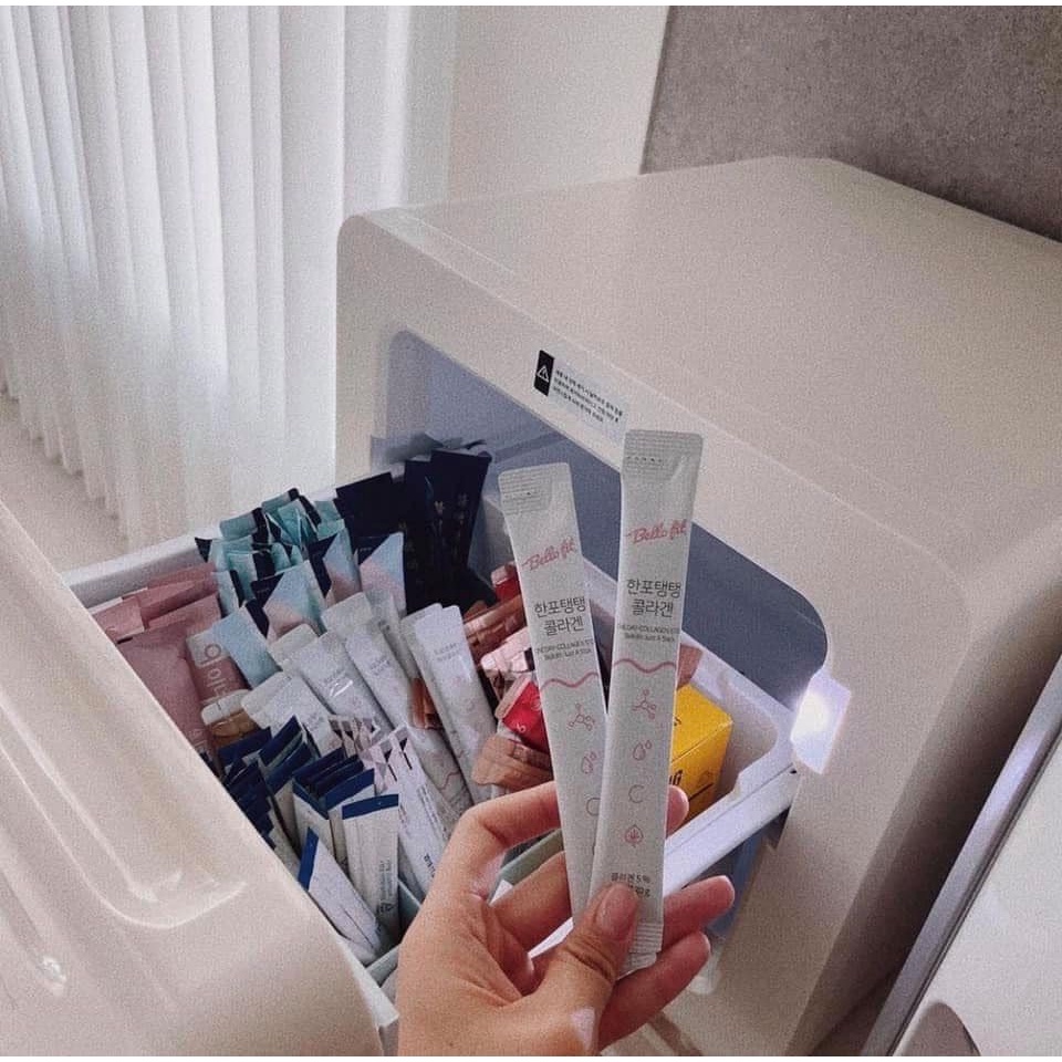 Tủ lạnh mini Olly OLR02 nội địa Hàn siêu xịn, siêu đẹp dung tích 24L cửa kéo ngăn siêu smart