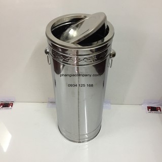 Thùng rác inox nắp bập bênh 250 x 600 mm