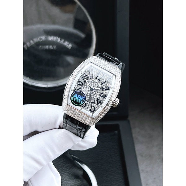 FRANK MULLER V32 ABF Thuỵ Sĩ - Đồng Hồ Nữ Thiết Kế Full Hột Đá Cao Cấp - BH 24 Tháng