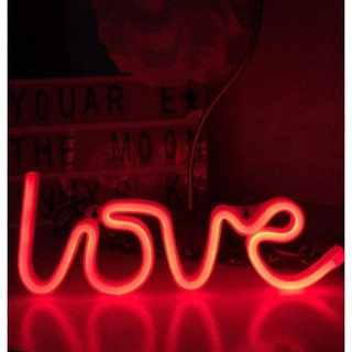 Đèn chữ LOVE màu Đỏ - Neon light