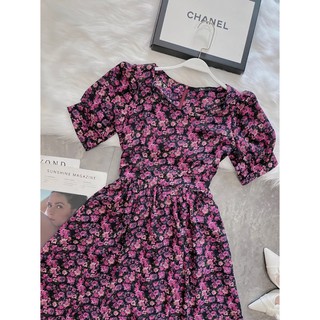 Váy xoè hoa tím dành cho nữ