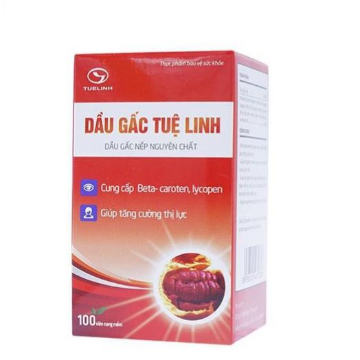 Dầu Gấc Tuệ Linh - Sáng mắt đẹp da, chống lão hóa (Lọ 60 viên)