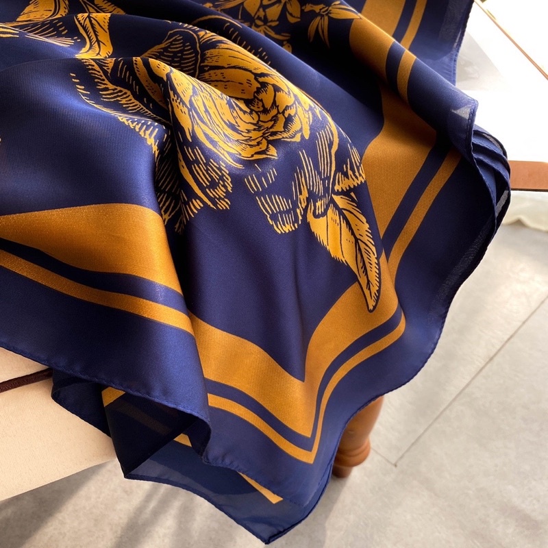 Khăn choàng cổ lụa vuông đa năng cao cấp size 110x110cm