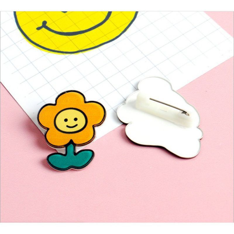 1 gim gài sticker gài áo balo thời trang Ulzzang