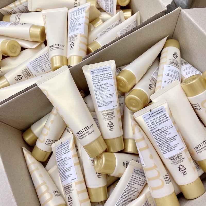 Sữa rửa mặt tái sinh da chiết xuất vàng Su:m37 LosecSumma Elixir Foam Cleanser 40ml