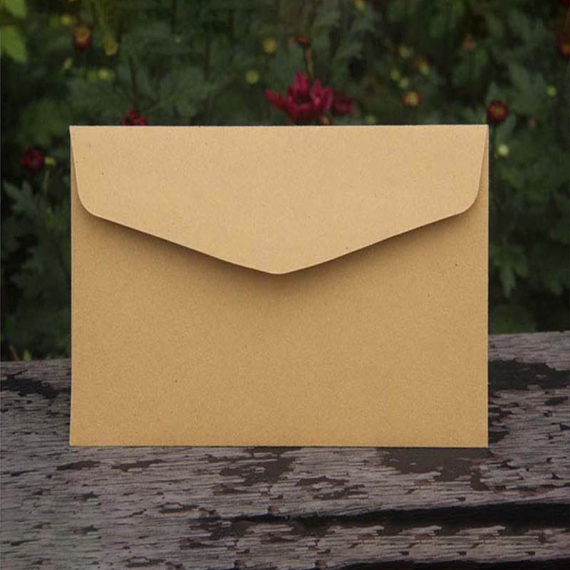 Set 10 Phong Bì Thư 9 '' x 6 '' Bằng Giấy Kraft In Chữ Thank You