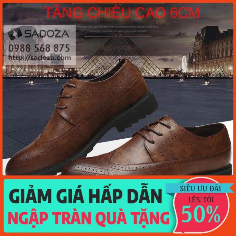 Giày tây nam TĂNG CHIỀU CAO Hàn Quốc cao cấp phong cách cổ điển nam tính lịch lãm GD54