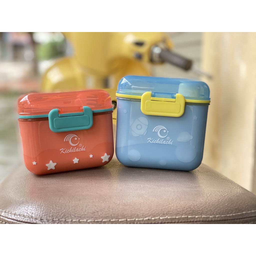 Hộp đựng sữa bột, đồ khô hình vương miện cao cấp hãng Baby Crown mẫu mới có vạch chia (có thể tiệt trùng)