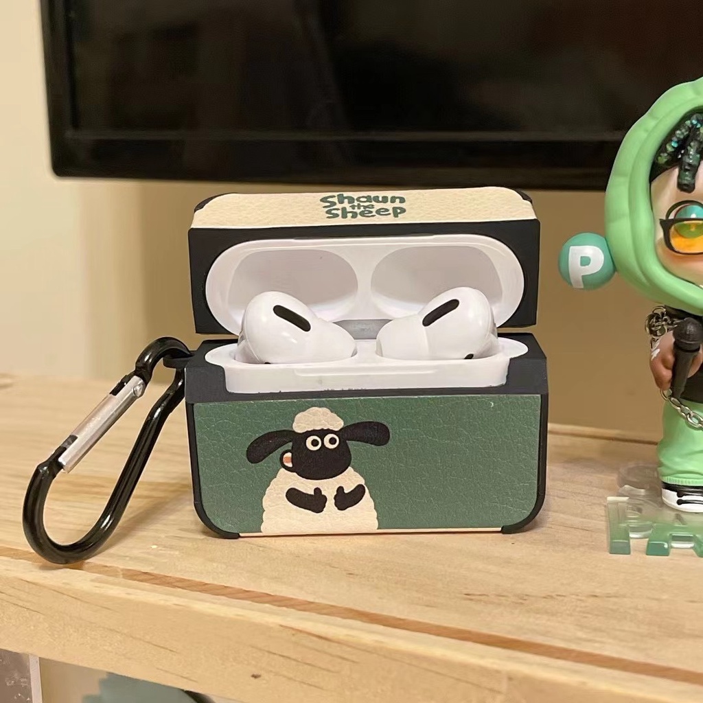 Vỏ Bảo Vệ Hộp Sạc Tai Nghe AirPods 1 2 3 Pro 3rd 2021 Bằng TPU Màu Xanh Dương Và Xanh Dương Hình Cừu Dễ Thương