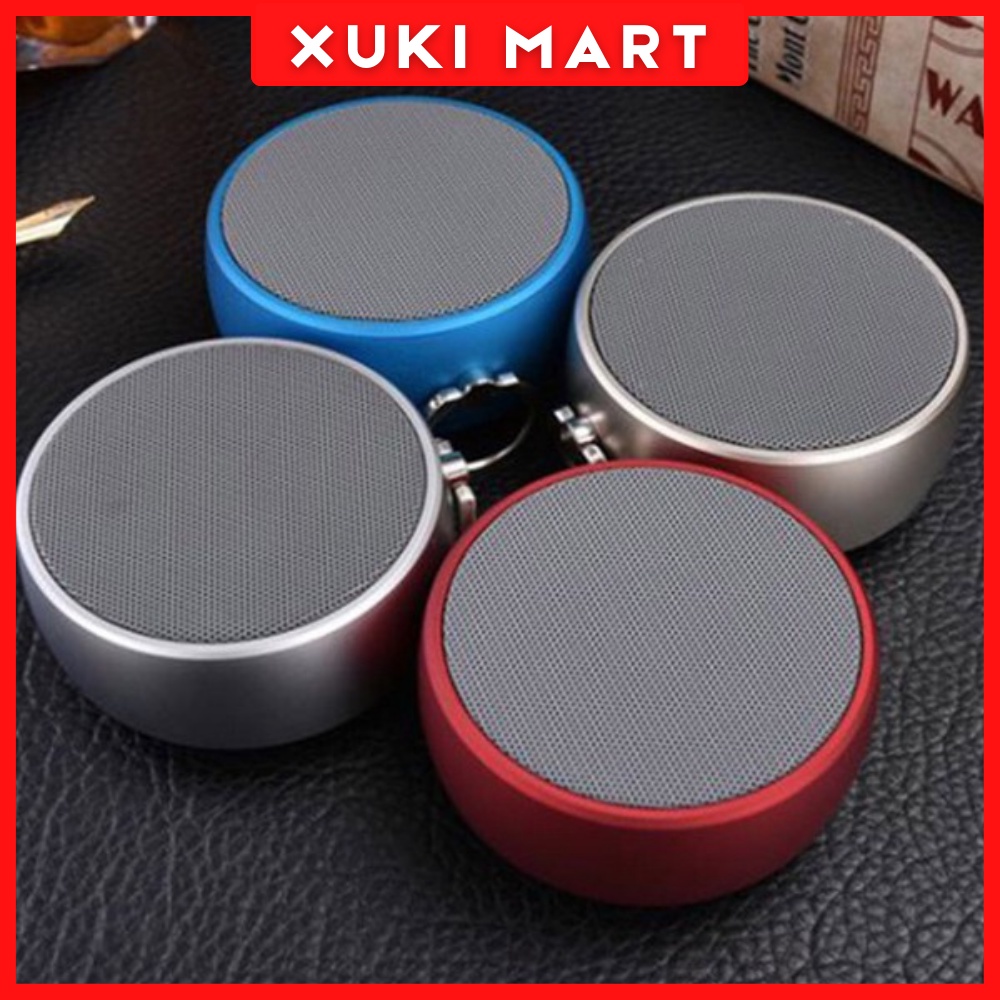 Loa Bluetooth mini BS02 pin trâu ,không dây vỏ nhôm thiết kế nhỏ gọn,có móc treo tiện lợi - XuKi Official