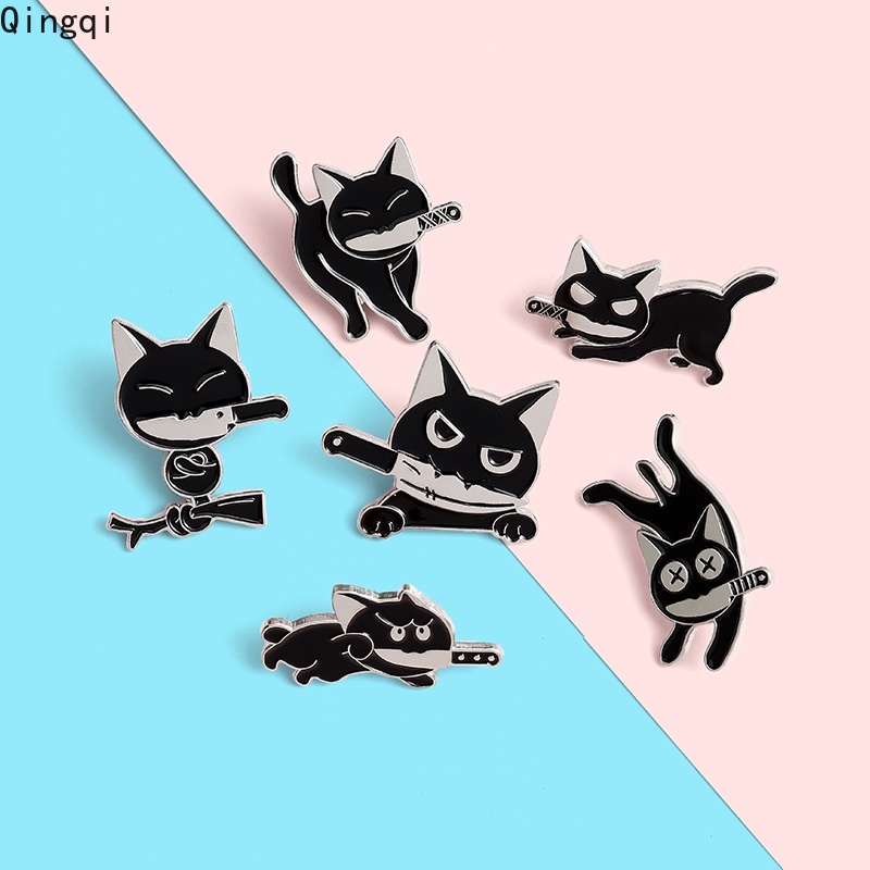 Ghim cài áo Miss Zoe hình chú mèo mun ngộ nghĩnh