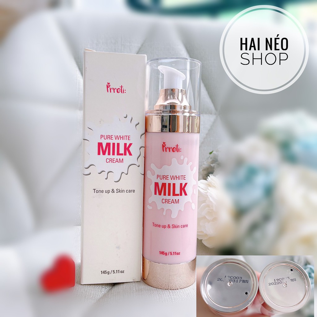 Kem dưỡng trắng da nâng tone Prreti Pure White Milk Cream (Hàn quốc)