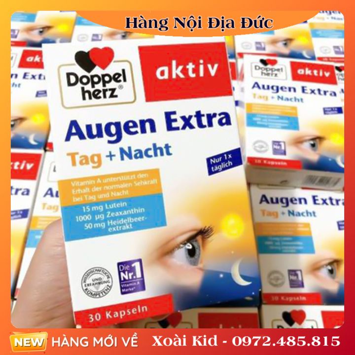 [auth] Viên Uống Bổ Mắt Doppelherz Augen Extra - Bổ Sung Vitamin A, Chống Mỏi Mắt, Tăng Cường Thị Lực [Hot]