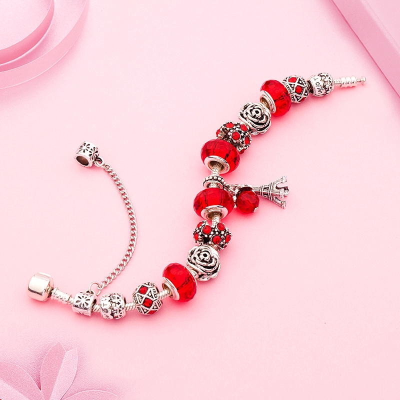 [Mã FA35 giảm 35K đơn 100K] Pandora Style exquisite red thousand face Crystal Beaded Bracelet P10926 | BigBuy360 - bigbuy360.vn