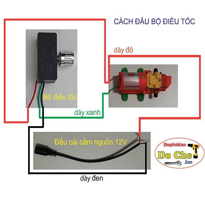 Máy bơm nước mini tăng áp phun sương 12v