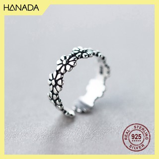Nhẫn bạc 925 hanada nhẫn hoa nhỏ 0552