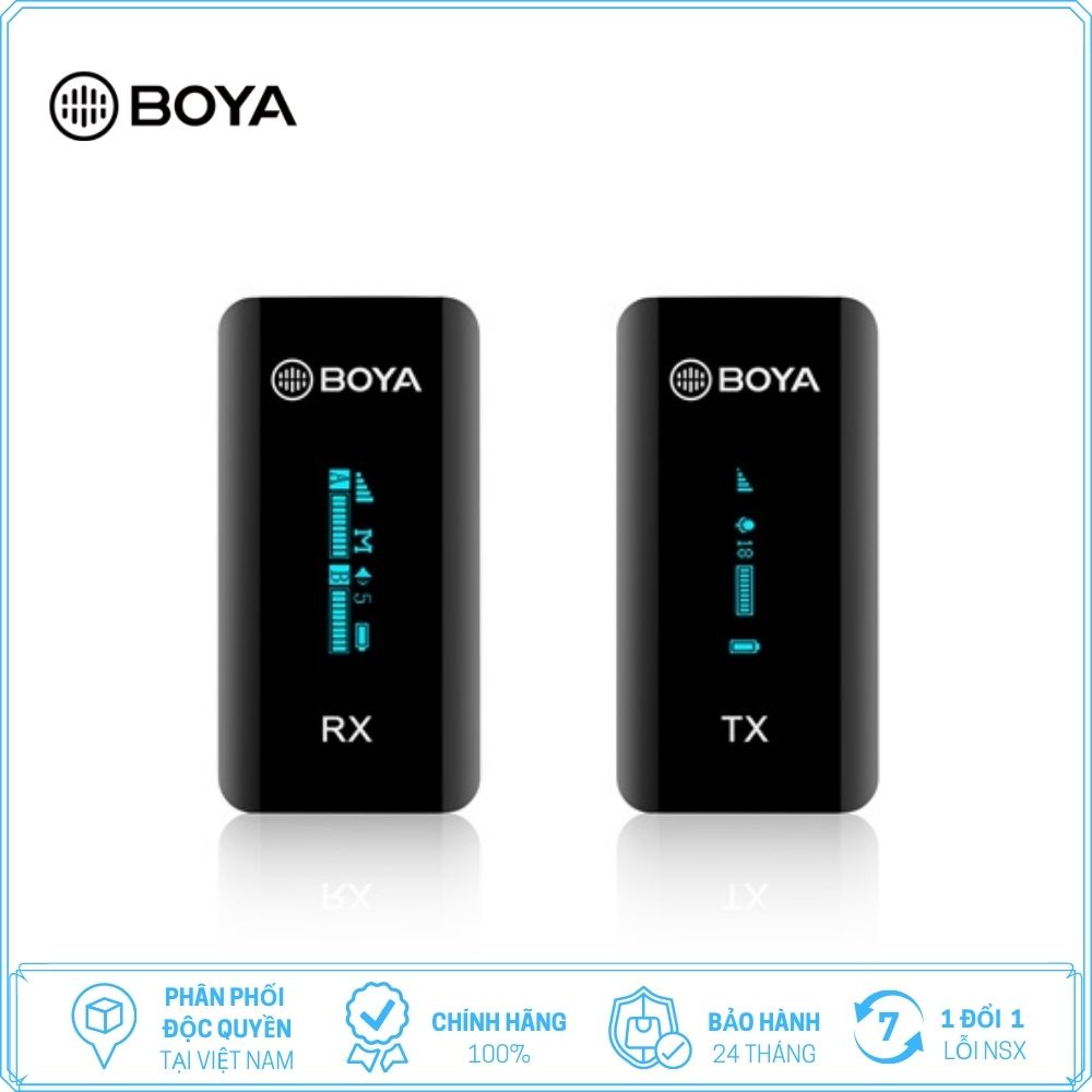 [Mã ELHACE giảm 4% đơn 300K] BOYA BY-XM6-S1 (TX+RX) - Mic thu âm không dây 2.4GHz nhỏ gọn (MẪU MỚI NHẤT CỦA BOYA)