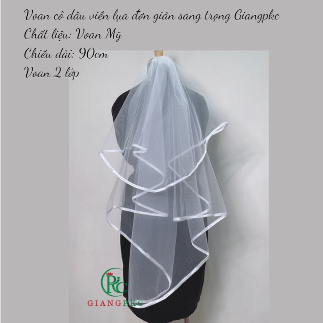 Voan cô dâu viền lụa