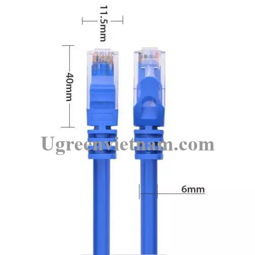 Dây mạng cat6 UTP màu xanh 26AWG CCA 1M đến 5M UGREEN 11201/11203/11204