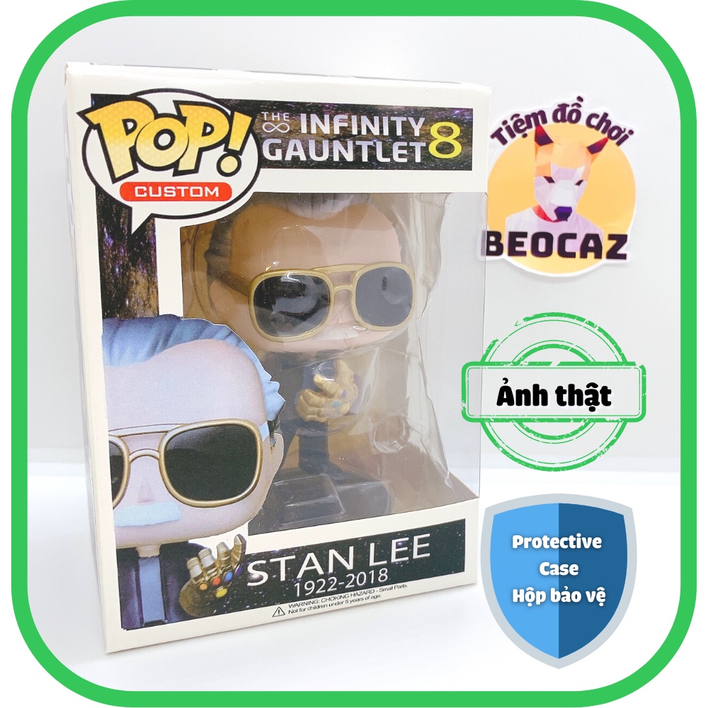 [Full Box Tặng Hộp Bảo Vệ] Mô hình unoff Funko nội địa Trung Stan Lee phụ kiện 4 trong 1 - Đồ chơi Marvel