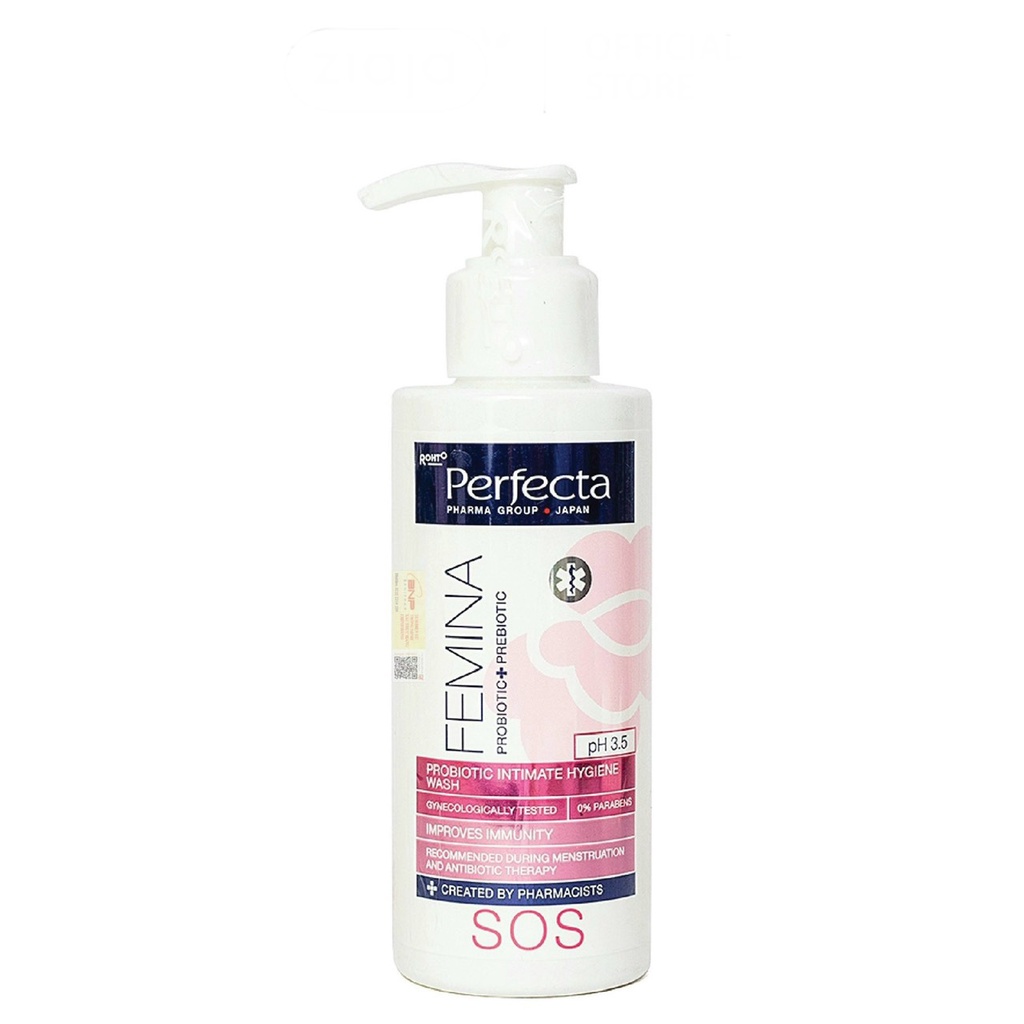 Perfecta Femina SOS - Dung Dịch Vệ Sinh Phụ Nữ, Dưỡng Ẩm, Lợi Khuẩn, Khử Mùi Hôi, Vệ Sinh Vùng Kín Nữ [Chính Hãng]