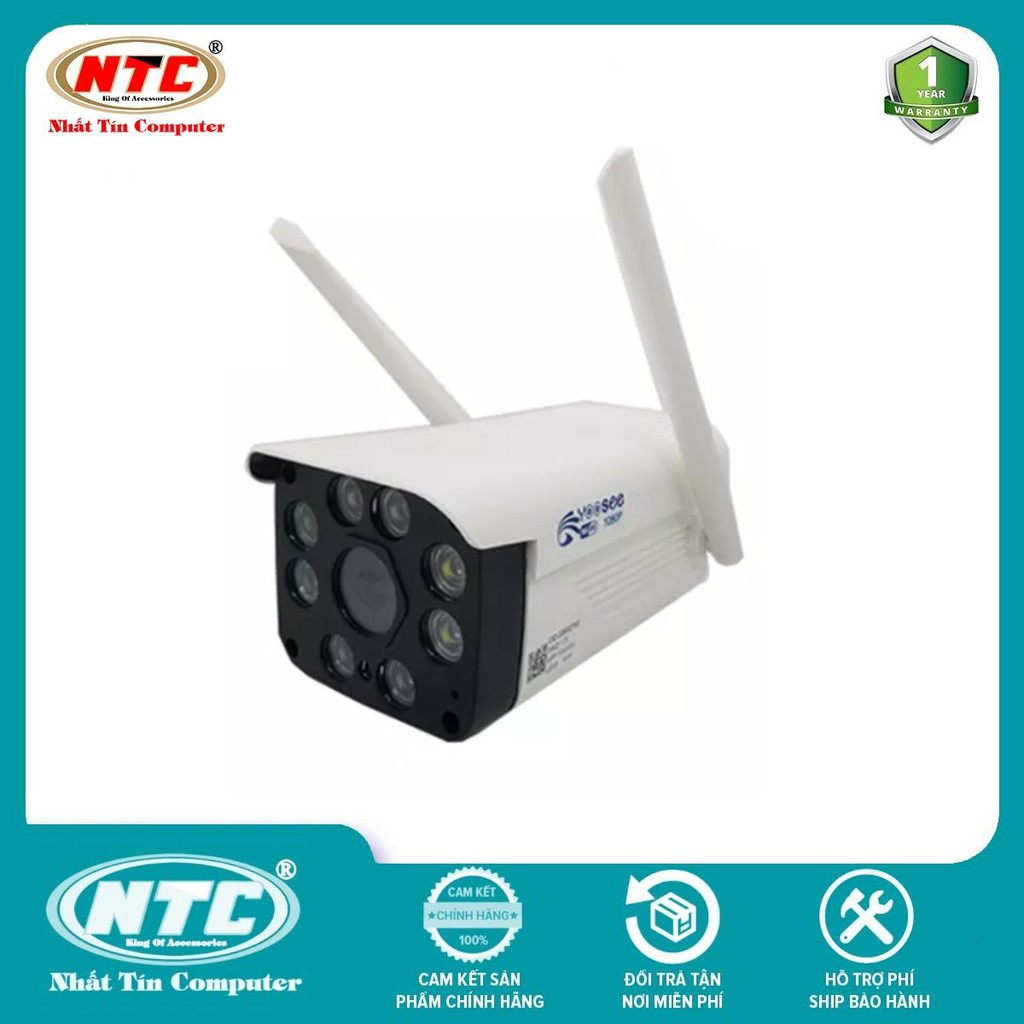 Camera IP Wifi Trong nhà Ngoài trời Yoosee GW-218S 2 Râu FullHD 1080P 8 LED đàm thoại 2 chiều (Trắng) - Nhất Tín
