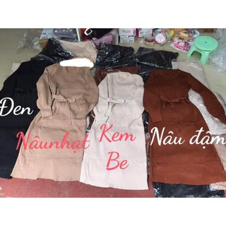 VÁY LEN DÁNG DÀI -  THẮT NƠ- TAY BỒNG