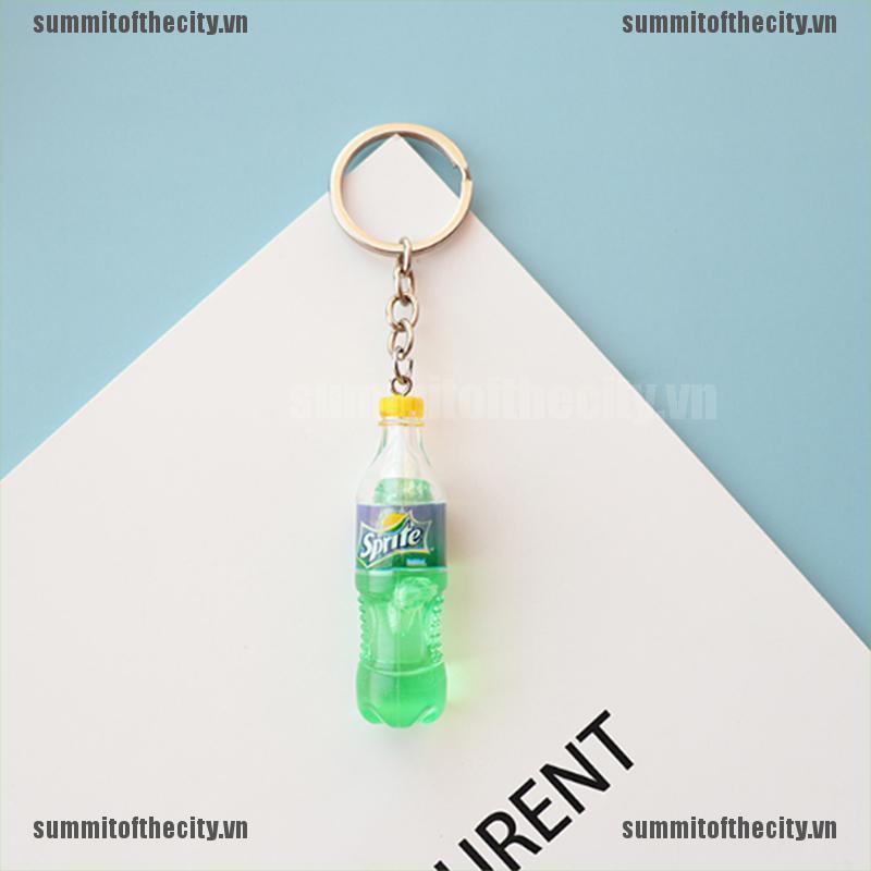 Móc Khóa Resin Thủ Công Hình Chai Nước Thời Trang