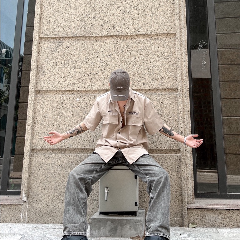 Áo Sơ Mi Tay Lỡ Form Rộng Dành Cho Nam Kiểu Dáng Basic Đơn Giản Nhẹ Nhàng