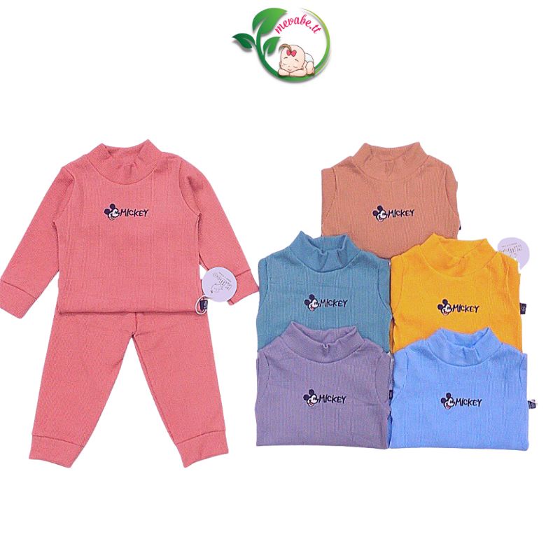 Bộ thu đông len tăm cổ 3 phân Kwoo cho bé 7 đến 16kg